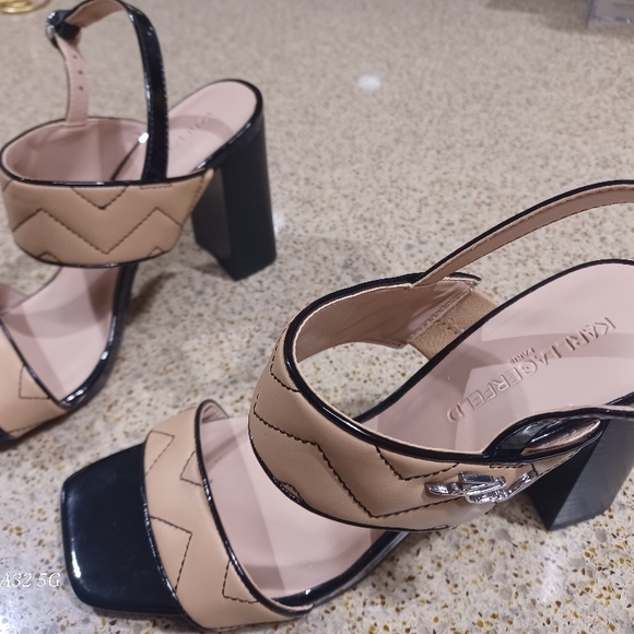 KARL LAGERFIELD SLINGBACK HEELS - Picture 2 of 3